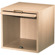 Foremost Hold'ems Modular Cube Storage System, Honey Oak Cube with Roll Top Door