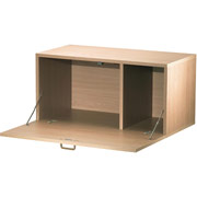 Foremost Hold'ems Modular Cube Storage System, Honey Oak Drop Down Desk