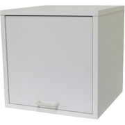 Foremost Hold'ems Modular Cube Storage System, White Cube with Roll Top Door