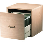 Foremost Holdems Modular Cube Storage System, Honey Oak Cube with One Drawer