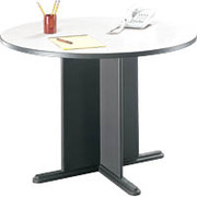 Fully Assembled Bush Cubix Round Conference Table, Slate Gray