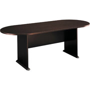 Fully Assembled Bush Westfield Oval Conference Table, Mahogany