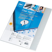 GBC ClearView Presentation Covers, Premium Clear Lined, 25 Pieces