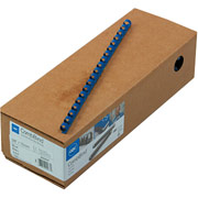 GBC CombBind Plastic Binding Spines, Blue, 3/8", 55 Sheet Capacity, 100/Pack