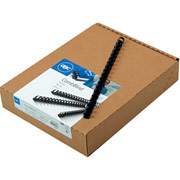 GBC CombBind Plastic Binding Spines, Navy, 1/2", 85 Sheet Capacity, 100/Pack