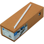 GBC CombBind Plastic Binding Spines, White, 3/8", 55 Sheet Capacity, 100/Pack