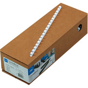 GBC CombBind Plastic Binding Spines, White, 5/16", 40 Sheet Capacity, 100/Pack