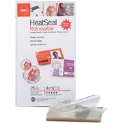 GBC HeatSeal 4 Mil Retrievelt Retrievable Laminating Pouches, ID Badge Size