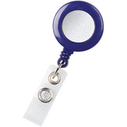 GBC Retractable Name Badge Holders, Blue, 25/Pack