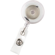 GBC Retractable Name Badge Holders, Translucent, 5/Pack