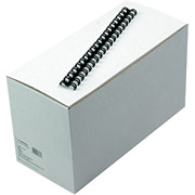 GBC ZipBind Easy-Editing Binding Spines, 3/8", 55 Sheet Capacity, Black, 100/Pack