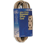 GE 3-Outlet 15' Gray Extension Cord