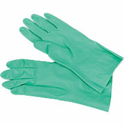Galaxy Nitrile Flock-Lined Gloves, Green, Large