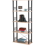 Gemini Bookcase, Maple/Black