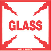 "Glass" Shipping Label, 4" x 4"