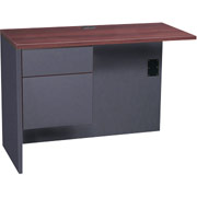 Global Adaptabilities 20"D Return with Left Pedestal, Cherry/Storm Gray