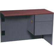 Global Adaptabilities 20"D Return with Right Pedestal, Cherry/Storm Gray