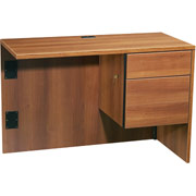 Global Adaptabilities 20"D Return with Right Pedestal, Honey Finish