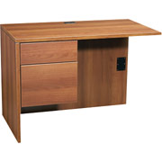 Global Adaptabilities 24"D Return with Left Pedestal, Honey
