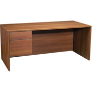 Global Adaptabilities 66" Left Single Pedestal Desk, Honey