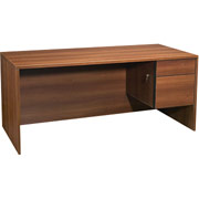 Global Adaptabilities 66" Right Single Pedestal Desk, Honey