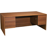 Global Adaptabilities 72" Double-Pedestal Desk, Honey