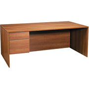 Global Adaptabilities 72" Left Single-Pedestal Desk, Honey