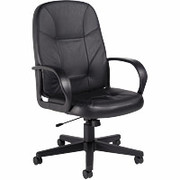 Global Arno High-Back Black Executive Leather Tilter Chair