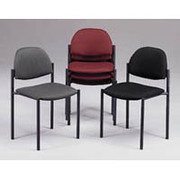 Global Comet Stacking Armless Chair, Black