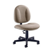 Global Deluxe Steno Chair, Putty, Jagged Fabric