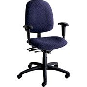 Global Goal Ergonomic Task Seating, Mid Back/Multi-Tilter, Cobalt Blue