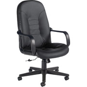 Global Leather Executive Chair, Black