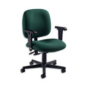 Global Manager's Adjustable Task Chair, Hunter Green, Imagerie Custom Order Fabric