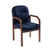 Global Woodmere Executive Side Chair, Navy, Imagerie Custom Order Fabric