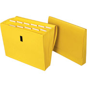 Globe-Weis Colored Expanding Files, Letter, Blank Index, 13 Pockets, Yellow, Each