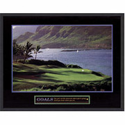"Goals - Golf" Framed Motivational Print