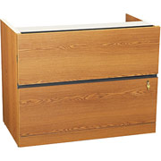 HON 10500 Laminate Series Two-Drawer Lateral File (not freestanding), Medium Oak