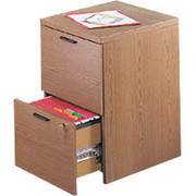 HON 10500 Series 2-Drawer Mobile Pedestal File, Medium Oak