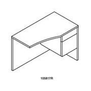 HON 10500 Series Curved Right Return, Medium Oak