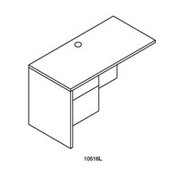 HON 10500 Series "L" Workstation Left Return, Mahogany