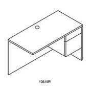 HON 10500 Series "L" Workstation Right Return, Mahogany