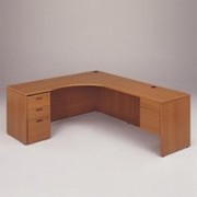 HON 10500 Series Left Corner Unit, Mahogany