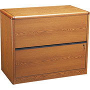 HON 10700 Series 2-Drawer Lateral File, Medium Oak
