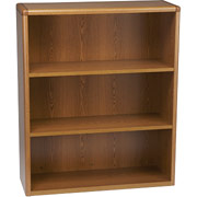 HON 10700 Series, 3-Shelf Bookcase, Medium Oak