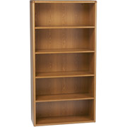 HON 10700 Series, 5-Shelf Bookcase, Medium Oak