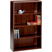 HON 10700 Series, 57 1/8"H 4-Shelf Bookcase, Medium Oak