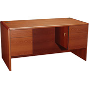 HON 10700 Series 60" Double Pedestal Desk, Henna Cherry