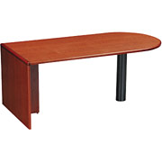 HON 10700 Series, 72" Peninsula Top with End Panel, Henna Cherry