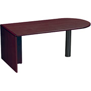 HON 10700 Series, 72" Peninsula Top with End Panel, Mahogany