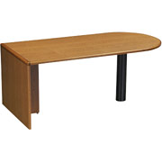 HON 10700 Series, 72" Peninsula Top with End Panel, Medium Oak